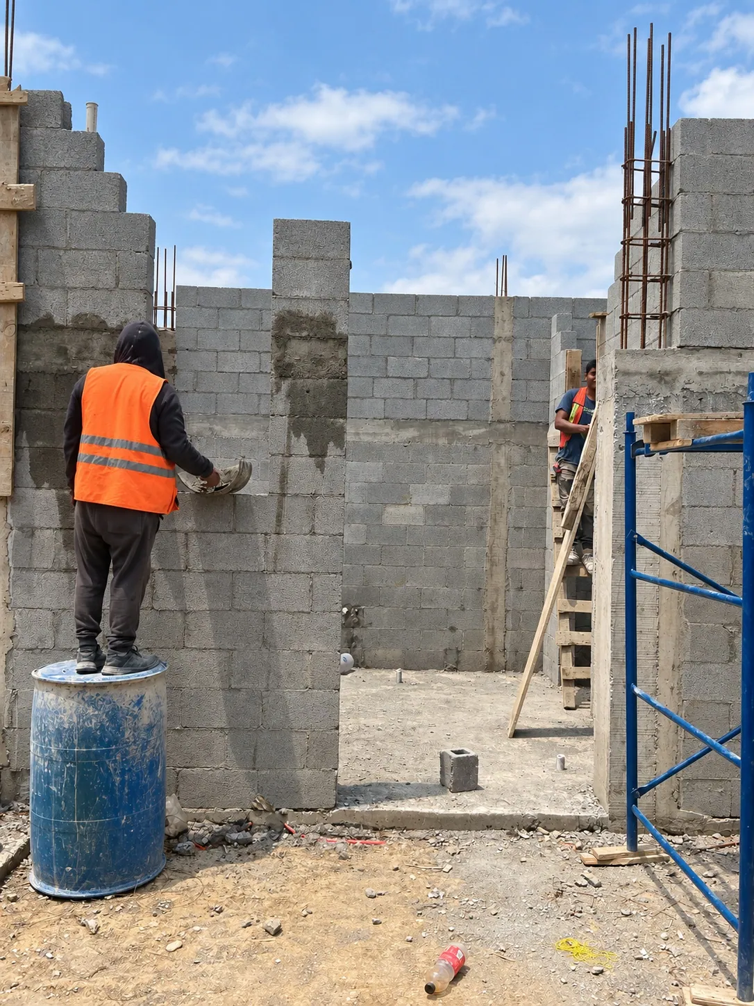 Levantamiento de muros de block
